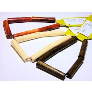 ウッドビーズ　円柱6×30mm　(5ヶ)