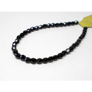 チェコファイアーポリッシュ　ジェット４ｍｍ(40ヶ)｜beadsshopj4