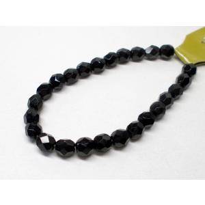 チェコファイアーポリッシュ　ジェット６ｍｍ(25ヶ)｜beadsshopj4