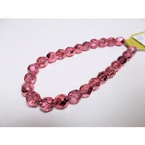 チェコファイヤーポリッシュ　LT.シャムキャル６ＭＭ（25ヶ）｜beadsshopj4