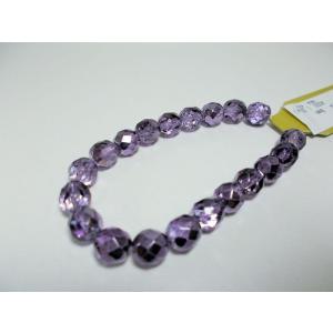 チェコファイヤーポリッシュ　アメジストキャル８ＭＭ（2０ヶ）｜beadsshopj4