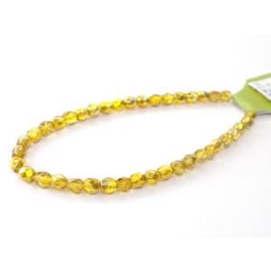 チェコファイアーポリッシュ　ダークゴールドキャル４ｍｍ(40ヶ)｜beadsshopj4
