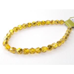 チェコファイアーポリッシュ　ダークゴールドキャル５ｍｍ(30ヶ)｜beadsshopj4