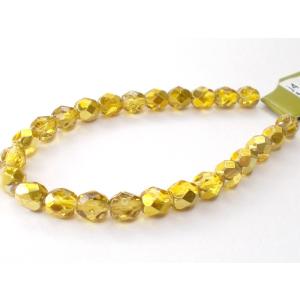 チェコファイアーポリッシュ　ダークゴールドキャル６ｍｍ(25ヶ)｜beadsshopj4