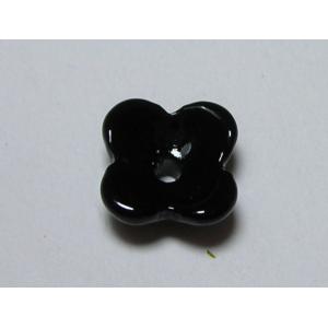 ガラス 4弁花 ジェット ８mm (６ヶ)  ビーズ アンド パーツ フラワー アクセサリー 手芸 ハンドメイド Ｊ４ 花｜beadsshopj4