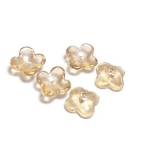 ガラス 4弁花 くりかわ ８mm (６ヶ)  ビーズ アンド パーツ フラワー アクセサリー 手芸 ハンドメイド Ｊ４ 花｜beadsshopj4