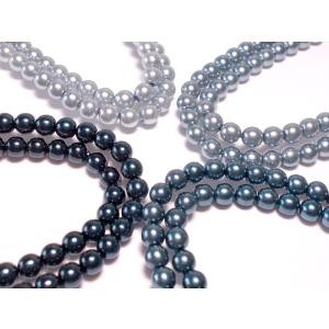 グラデーションカラーパール　ブルー　4mm　76cm｜beadsshopj4