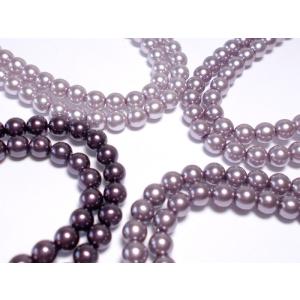 グラデーションカラーパール　パープル　4mm　76cm｜beadsshopj4