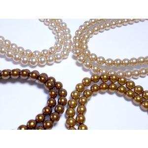 グラデーションカラーパール　トパーズ　4mm　76cm｜beadsshopj4