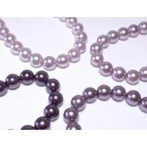 グラデーションカラーパール  パープル　６ＭＭ　３８ＣＭ｜beadsshopj4