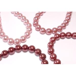 グラデーションカラーパール　レッド　６ＭＭ　３８ＣＭ｜beadsshopj4