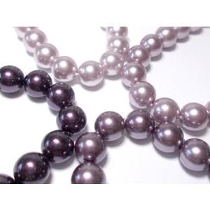 グラデーションカラーパール　パープル　8mm　38cm｜beadsshopj4