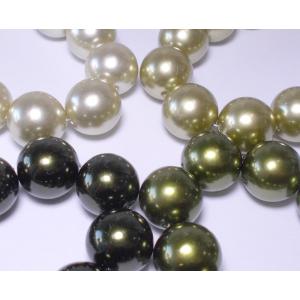 グラデーションカラーパール　グリーン　１４ＭＭ　２０ＣＭ｜beadsshopj4