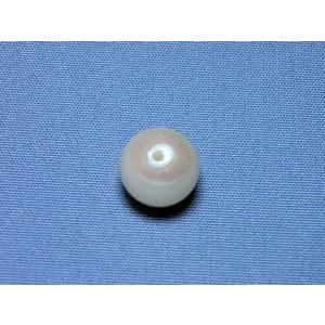 片穴ガラスパール　8mm　キスカ　4ヶ｜beadsshopj4