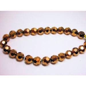 ピーコックカットガラス　ラウンドカット8mm｜beadsshopj4