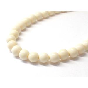 ６ＭＭ　ロハスアイボリー（ラクト）（２０ＣＭ）約３３ケ｜beadsshopj4
