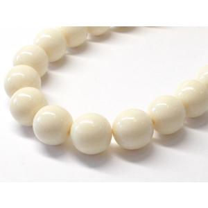 １０ＭＭ　ロハスアイボリー（ラクト）２０ヶ｜beadsshopj4