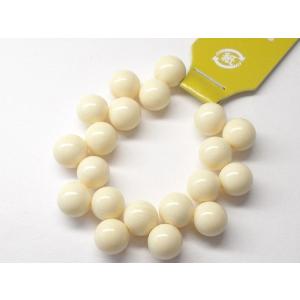 端穴８ＭＭ　ロハスアイボリー（ラクト）２０ヶ｜beadsshopj4