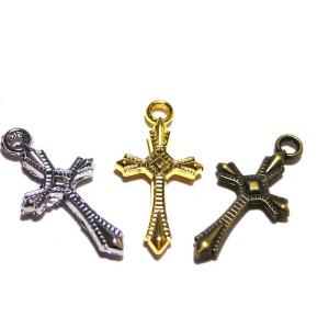 チャーム　クロス１０　22×11mm　2ヶ｜beadsshopj4