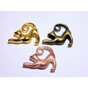 亜鉛合金チャーム　ねこ１｜beadsshopj4