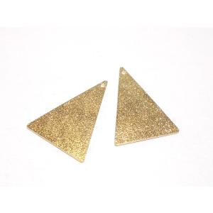 生地 メタル パーツ プレート トライアングル 23×32mm 2ヶ 真鍮の生地のままです メッキは...