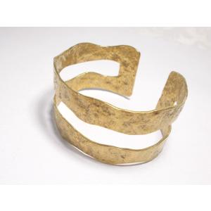 生地 メタル パーツ ブレスレット 内径約53mm 幅27mm 1ヶ 真鍮の生地のままです メッキは...