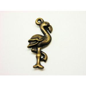 フラミンゴ　　26×11mm　1ヶ｜beadsshopj4