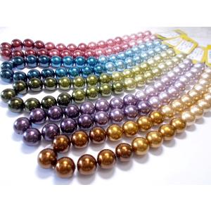 グラデーションカラーパール　マルチ　12mm　38cm｜beadsshopj4