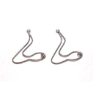 真鍮ワイヤーパーツ　ガラスダイヤ付　20×25mm　(2ヶ)｜beadsshopj4