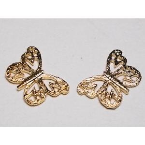 チャーム　スカシ蝶　10×15mm　(2ヶ)｜beadsshopj4