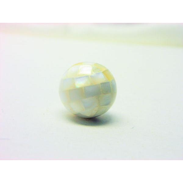 モザイクシェル　１４ｍｍ ホワイト