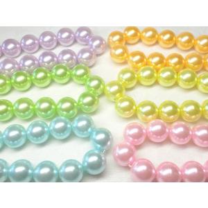 １２ＭＭ ミルキー プラ パール ３８ＣＭ 約３２ヶ プラスチック ビーズ アンド パーツ　アクセサ...