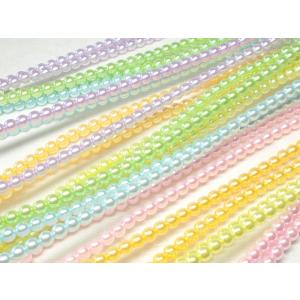 ４ＭＭ ミルキー プラ パール ７６ＣＭ 約１９０ヶ プラスチック ビーズ アンド パーツ　アクセサリー  ハンドメイド｜beadsshopj4