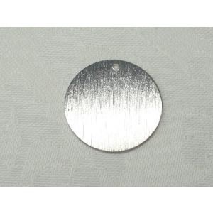 メタルプレートパーツ 20mm(１ヶ穴) ロジウム色  (5ヶ）