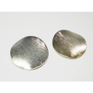 メタルプレートパーツ ゆがみウェーブ　30mm(2ヶ穴)　 (4ヶ）