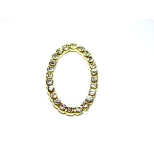 ラインストーンリング　オーバル（S)　2ケ入り｜beadsshopj4