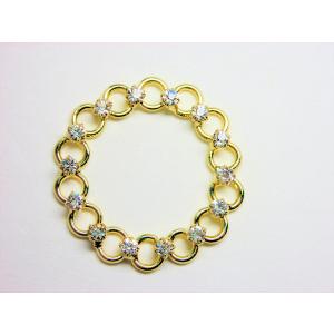 ラインストーンリング　デザインサークル（２ケ入り）｜beadsshopj4