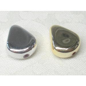 売切り フラット ドロップ １２Ｘ１４ＭＭ １０ヶ メタル カラー ＆ オーロラ アクリル ビーズ ...
