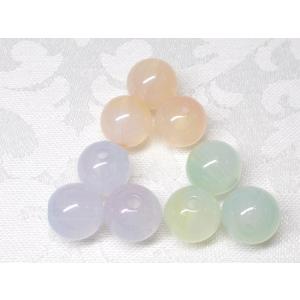 ミルキー ヴィトライユ (ラウンド１０ＭＭ) 太穴 (１２ヶ)｜beadsshopj4