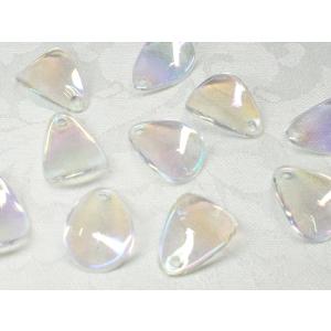 １２Ｘ１７ＭＭ オーロラ ペタル (Ｍ) ビーズ (１０ヶ)｜beadsshopj4