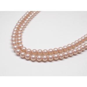 プラスティックパール 4mm ピンクゴールド　30インチ(約190個)｜beadsshopj4