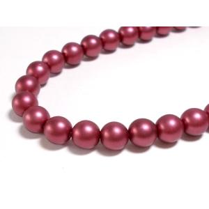 プラスティックパール　レッド消し　6mm　38cm(約64ヶ)｜beadsshopj4