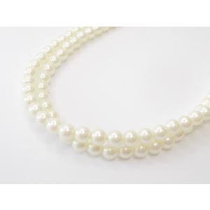 プラスティックパール　5ｍｍ　キスカカラー 30インチ(約152個）｜beadsshopj4
