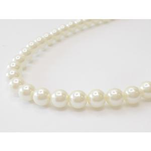 プラスティックパール　6ｍｍ　キスカカラー 38cm　64ヶ｜beadsshopj4