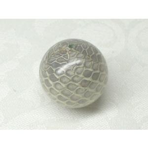 ヘビ 皮 封入 ビーズ ２０mm (１ヶ） 通し穴 アンド パーツ アクセサリー ハンドメイド