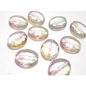シャボンビーズ  20×17mm 　平オーバルカット（10ヶ）