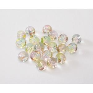 アクリル バブルビーズ シャボンカラー スズマル  6mm (12ケ) 鈴丸 ビーズ ビーズアンドパーツ 鈴丸ビーズ 鈴 アクリルビーズ ビーズパーツ｜beadsshopj4