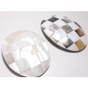 シェルトップパーツ　ココ＆シェル　約63×45mm(厚み約4mm　ホール約1.3mm)