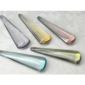１２Ｘ４０ＭＭ スイング ビーズ ( グレー ツートン カラー ) 扇 ４ヶ アクセサリー アンド ...