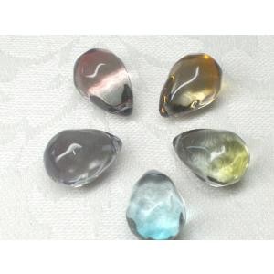 ９Ｘ１３ＭＭ スイング ビーズ ( グレー ツートン カラー ) ツユ カット Ｍ １０ヶ ドロップ...